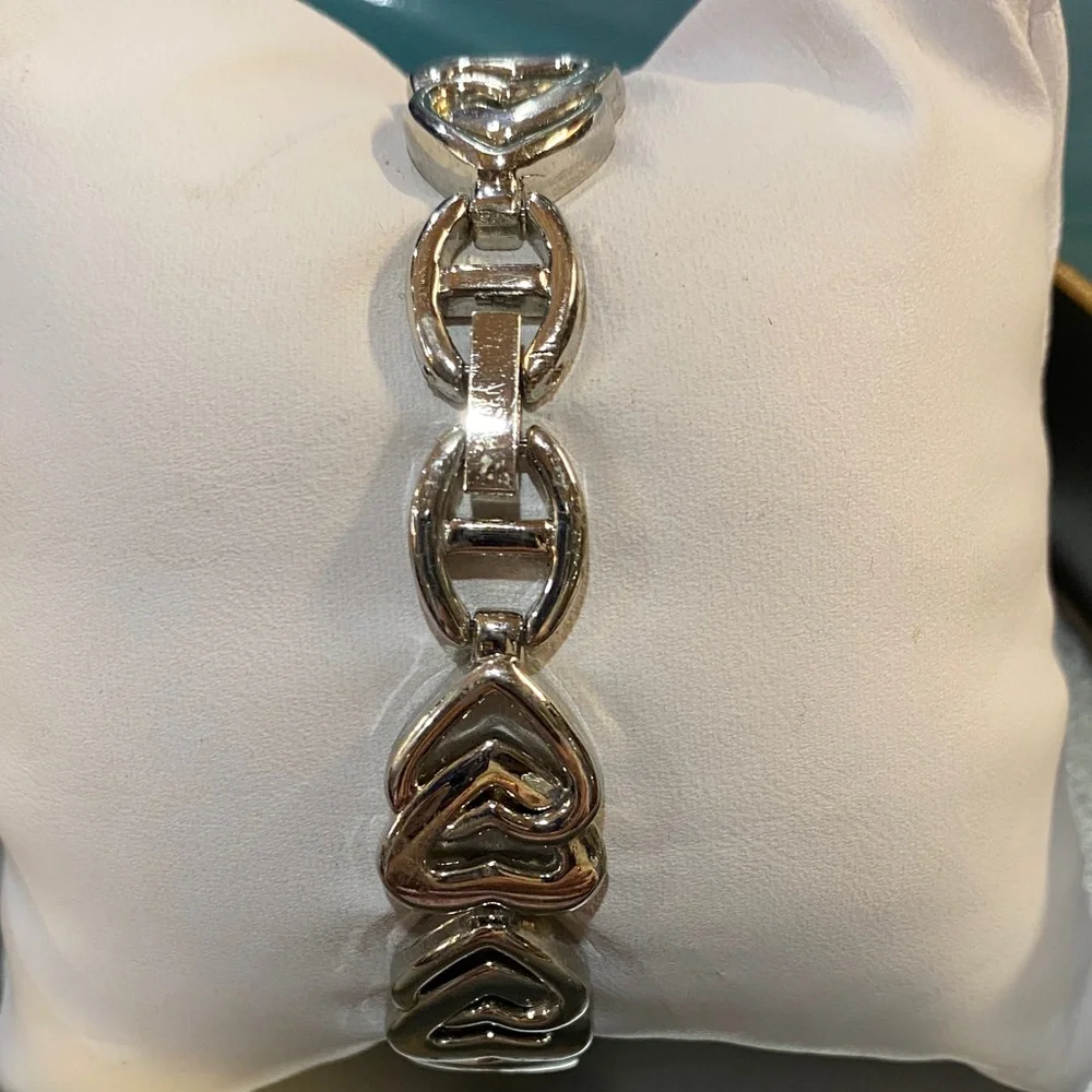 Double Heart 8 inch Bracelet - Picture 5 of 5